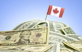 رشد دلار کانادا افت دلار آمریکا